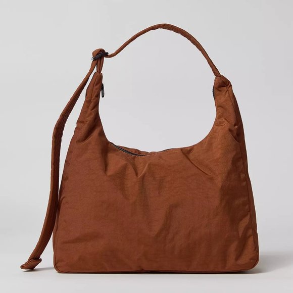 BAGGU Handbags - NWT BAGGU Nylon Shoulder Bag - Brown